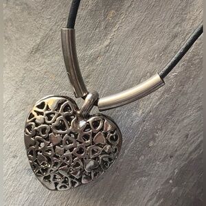 Lasting Love Silver Plated Heart Necklace Woman’s Anniversary Jewelry Necklace